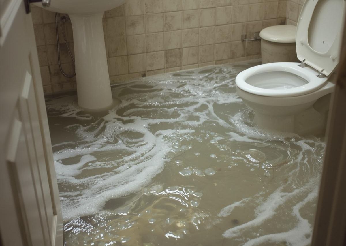 Managing a Flooded Bathroom Floor Emergency